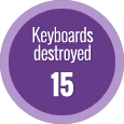 keyboards destroyed
